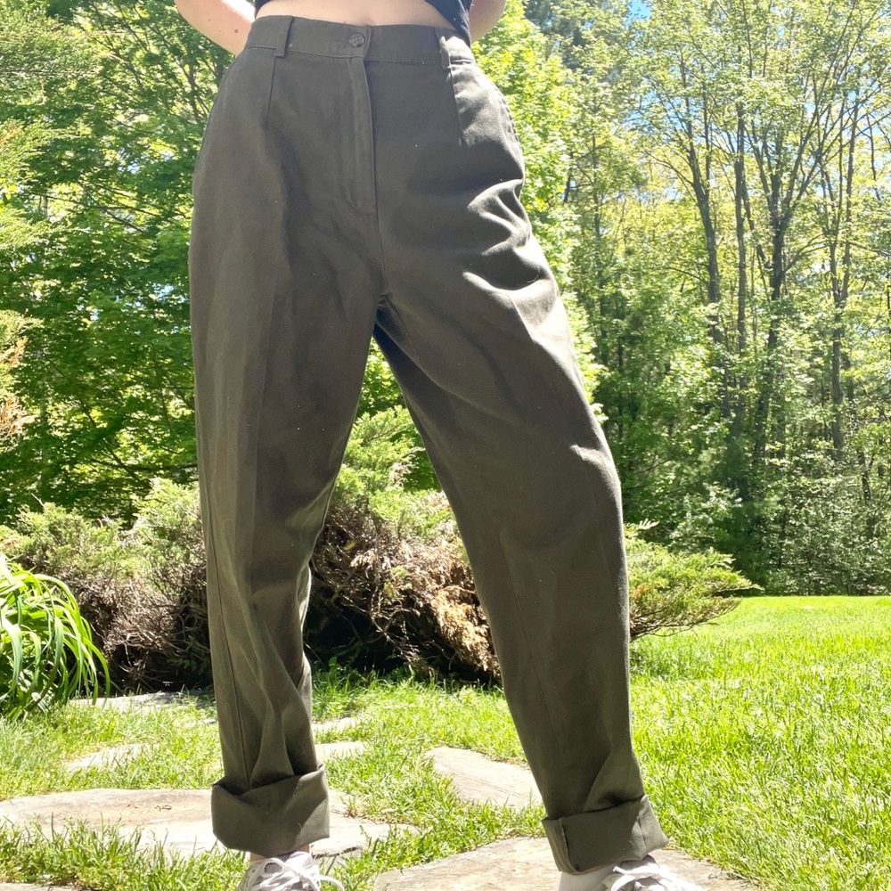 Ll bean vintage green trousers / pants